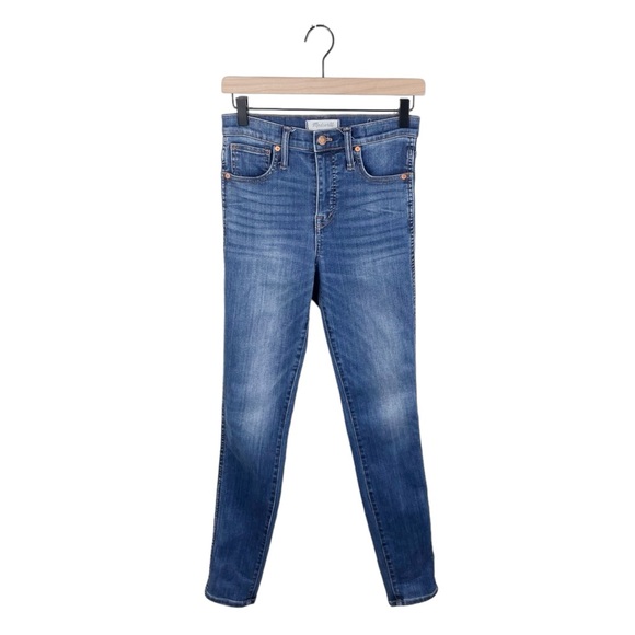 Madewell Tall 10" High-Rise Skinny Jeans in Danny Wash Stretch Women's Size 25T - Picture 2 of 9